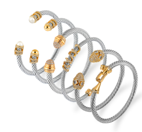 Titanium Steel Braided Cable Bracelet