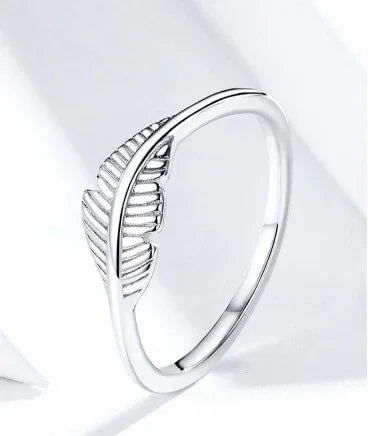 Silver Feather Ring