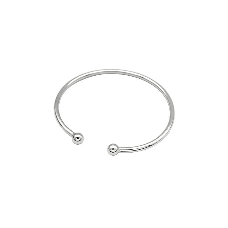 Silver Minimalist Smooth Bangle Jewelry