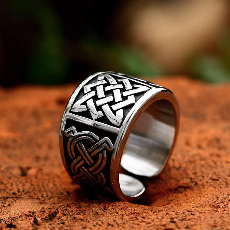 Nordic Retro Viking Celtic Knot Titanium Ring