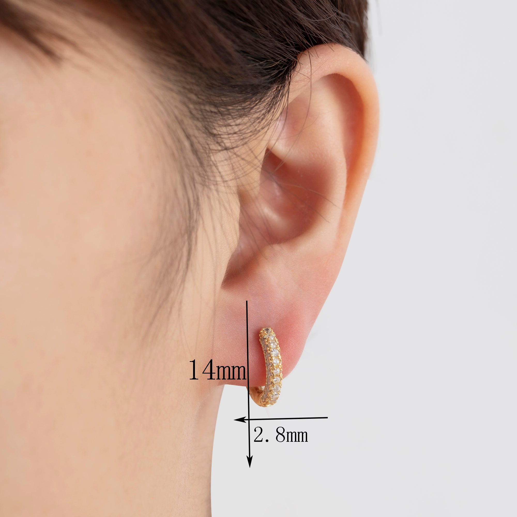 Zircon Earrings for Women's Dating - One Pair