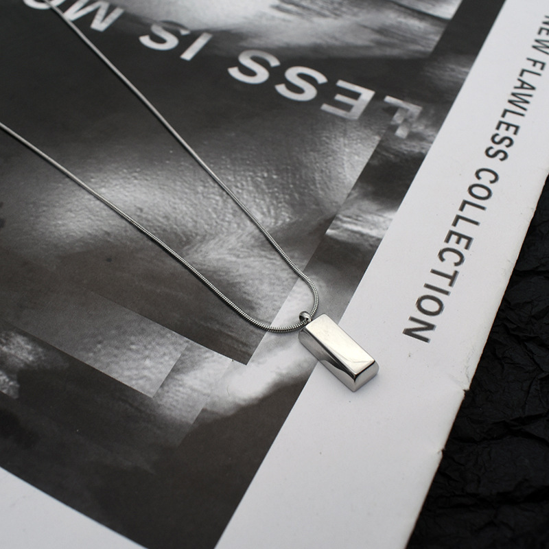 Titanium Steel Square Pendant