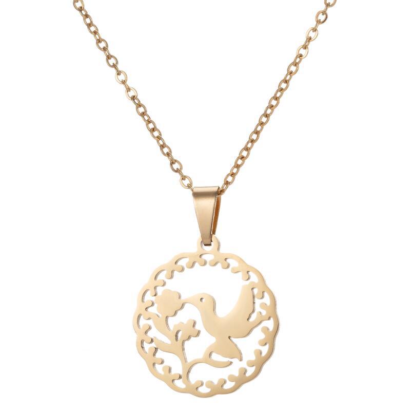 Spring Accessories Minimalist Stainless Steel Pendant Necklace