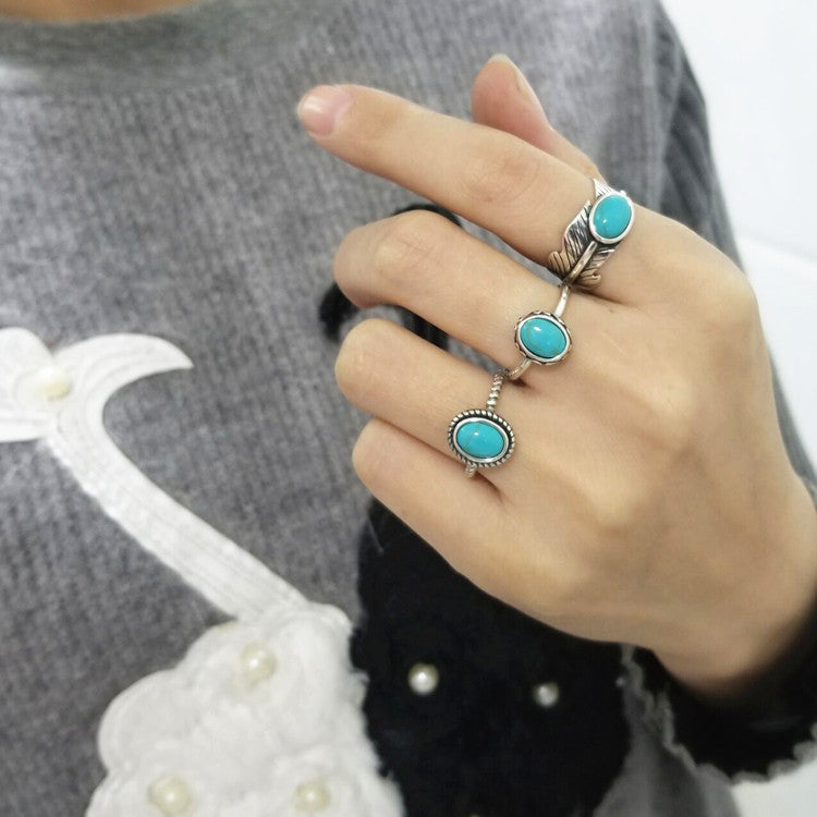 Vintage Feather Ring, Retro Style Feather Ring
