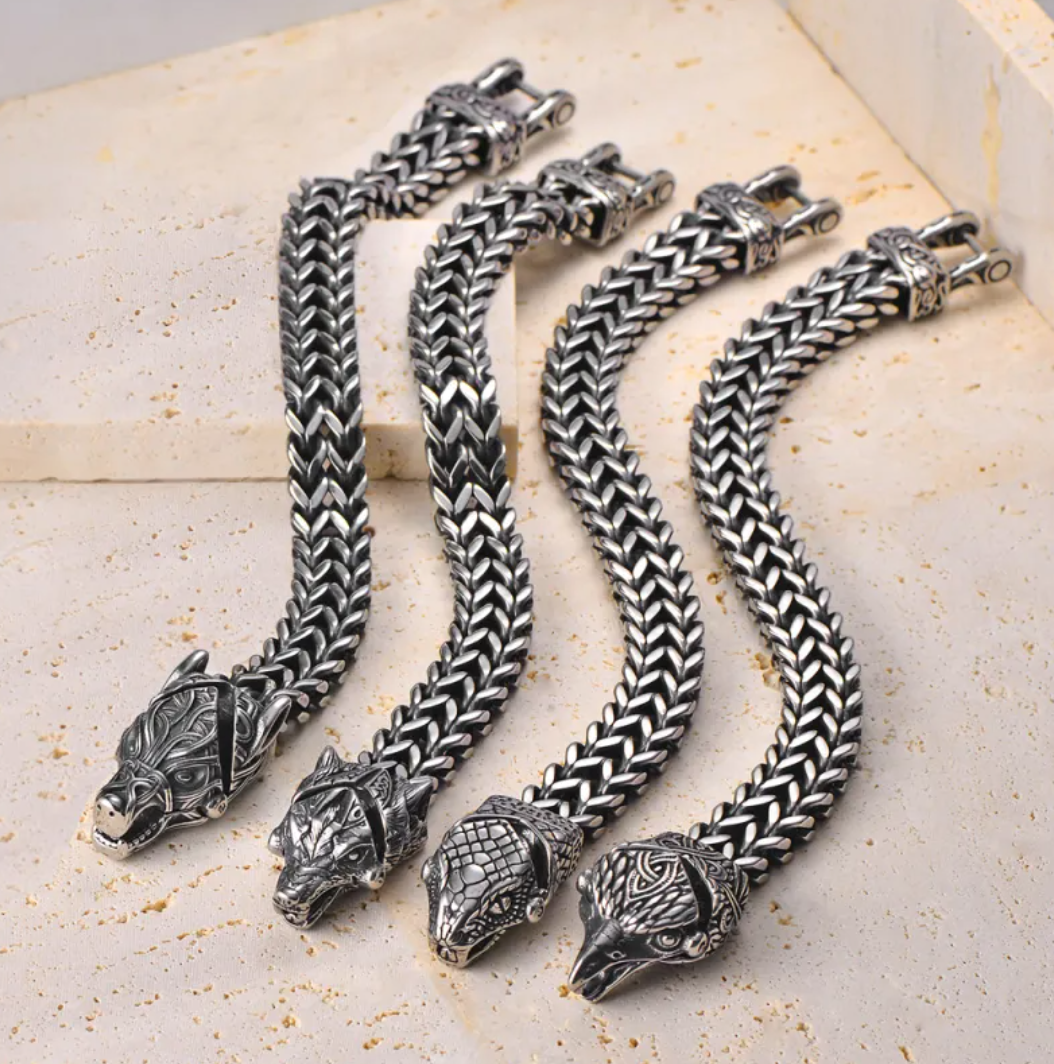 Titanium Viking Punk Bracelet