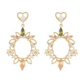 Baroque Fairy Vintage 14K Gold Zircon Earrings