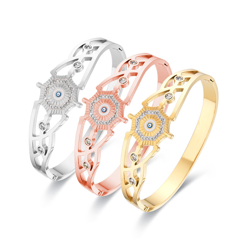 Fashion Micro-set Diamond Titanium Steel Bracelet