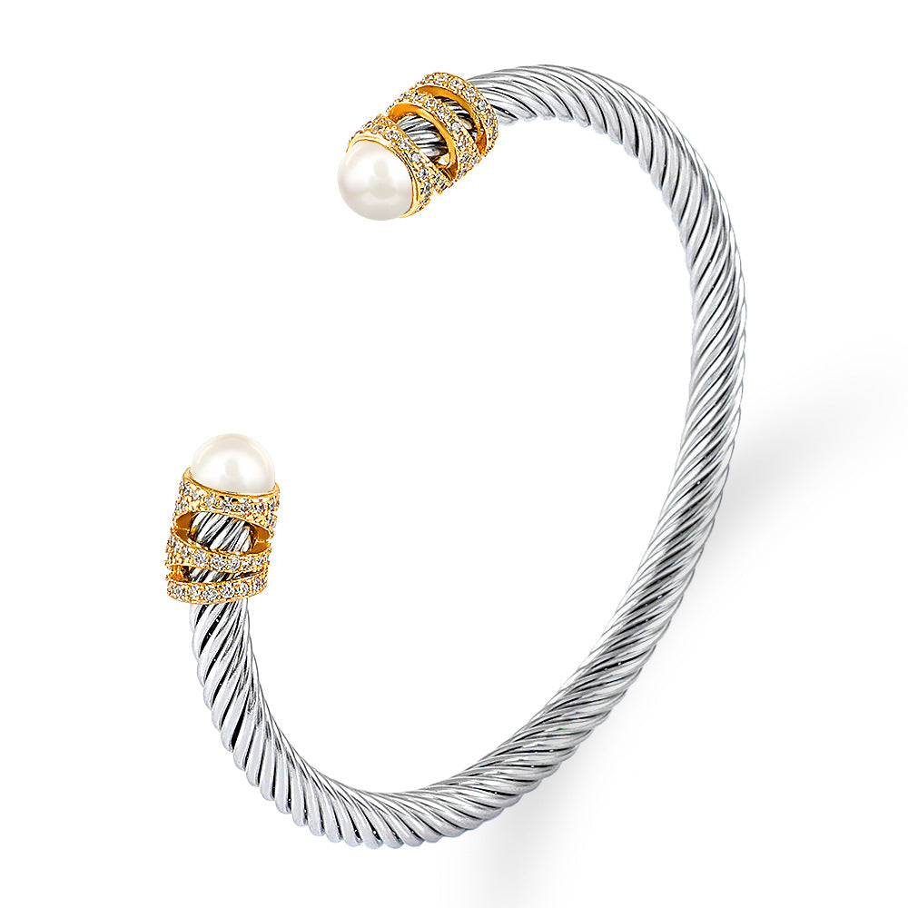 Titanium Steel Braided Cable Bracelet