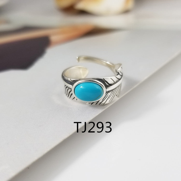 Vintage Feather Ring, Retro Style Feather Ring
