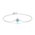 Platinum Plated Round Bead Bracelet