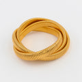 Three-Layer Elastic Gold-Plated Stainless Steel Bracelet