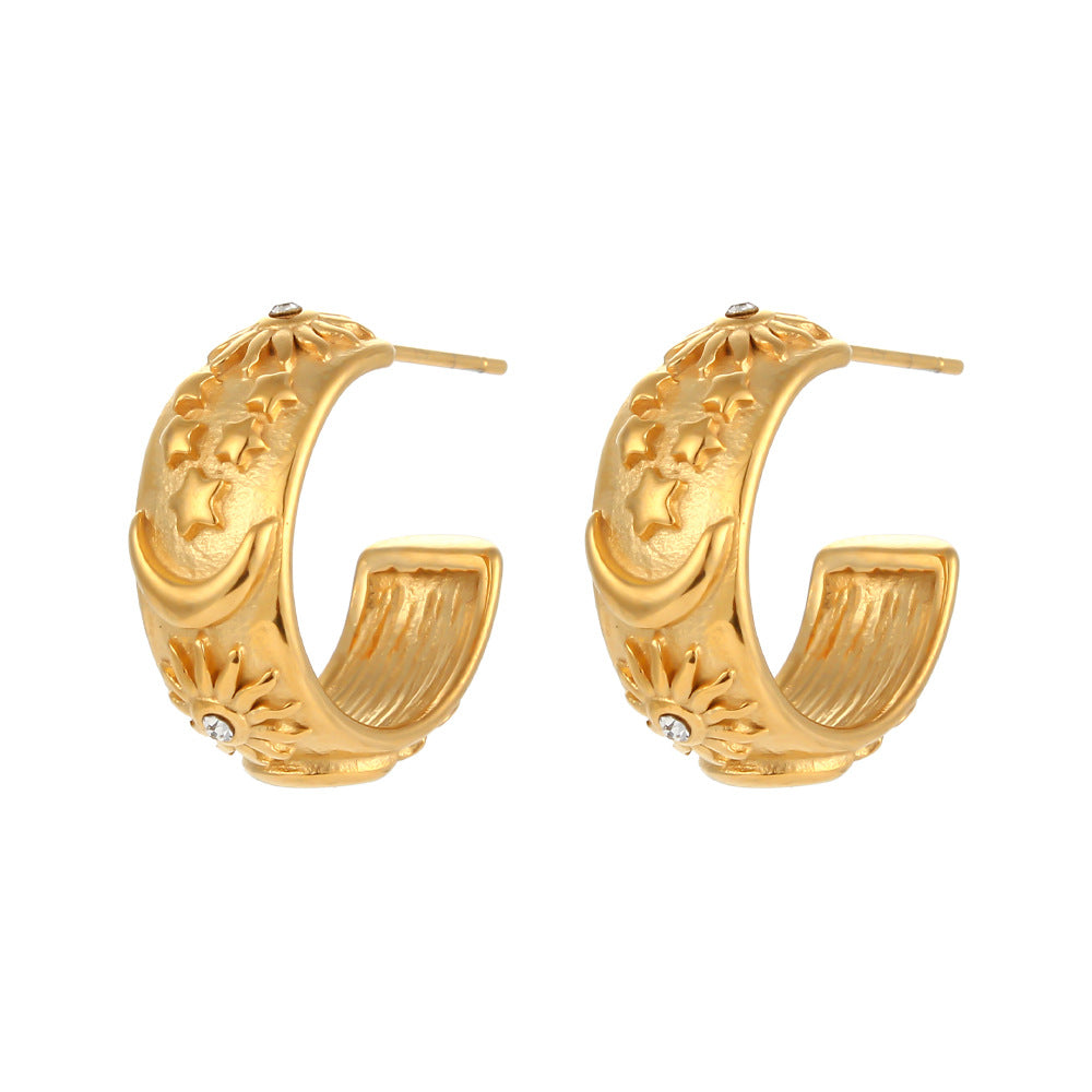 Elegant Retro Stainless Steel Bracelet Ring Ornament