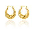 Gold-Plated Crescent Earrings