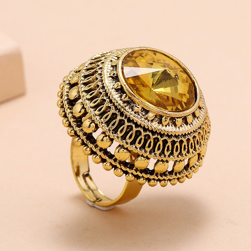 Creative Vintage Adjustable Rhinestone Ring