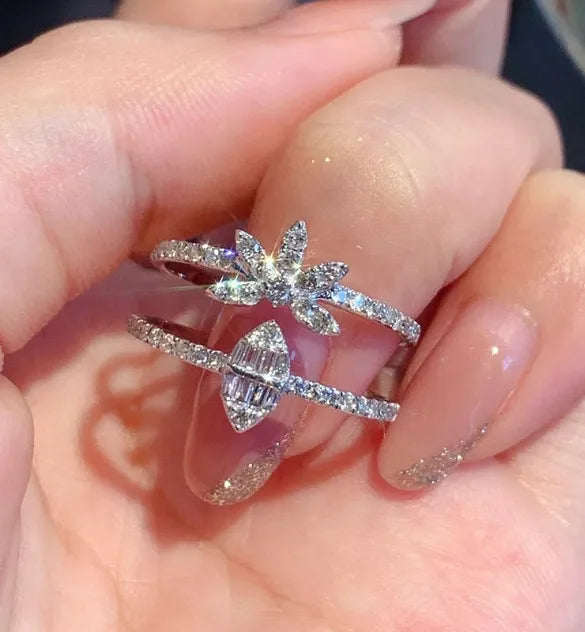 Three-layer Zircon Ring