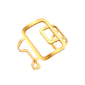 Abstract Geometric Open Stainless Steel Bracelet