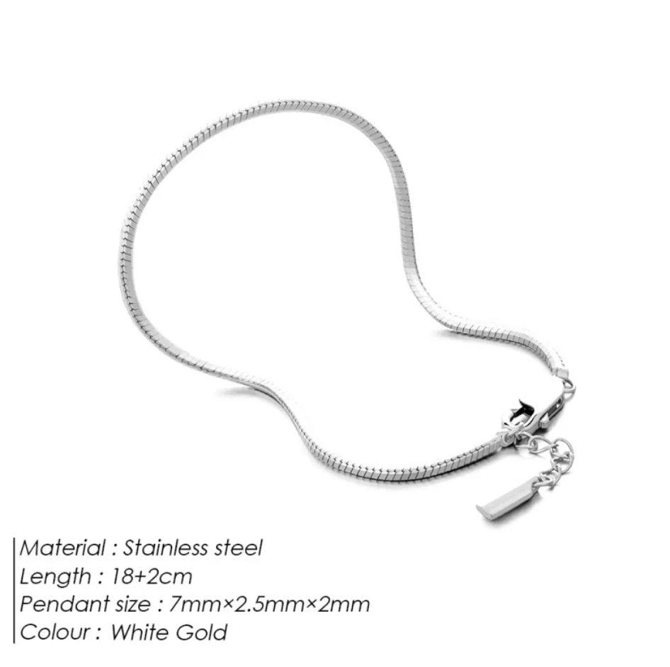 Octagonal Snake Bone Stainless Steel Bracelet