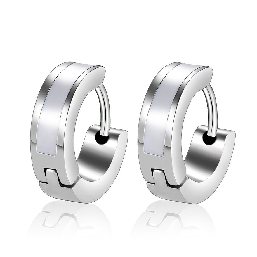Minimalist Vacuum Plated Titanium Steel Stud Earrings