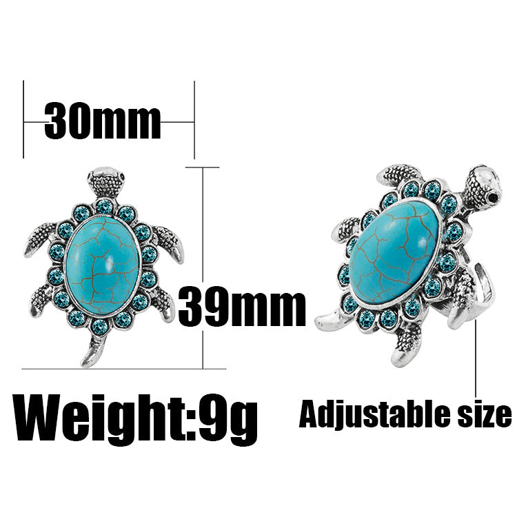 Vintage Turtle Shaped Turquoise Ring