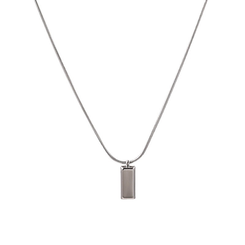 Titanium Steel Square Pendant