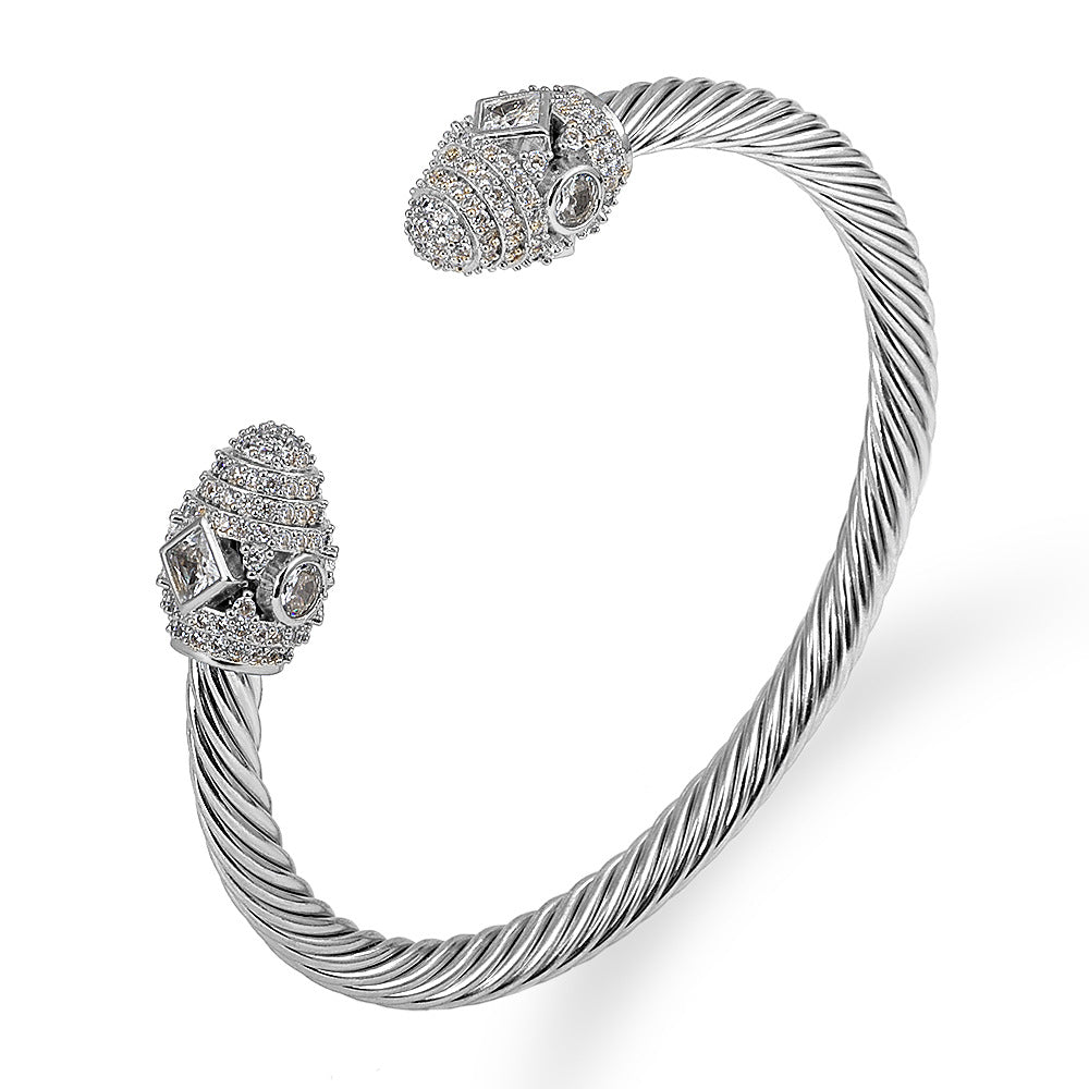 Titanium Steel Braided Cable Bracelet