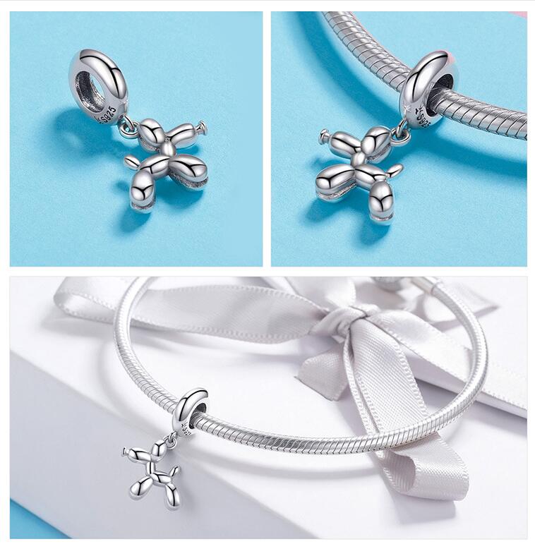 Cute Balloon Dog S925 Silver Pendant Jewelry Set