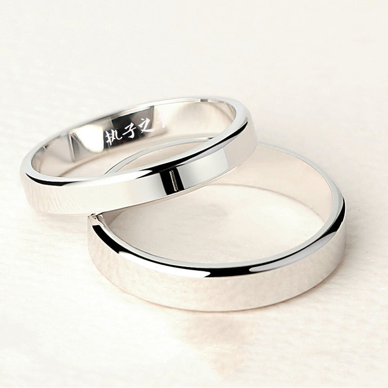 Adjustable Fine Silver and Platinum Plated Ring
