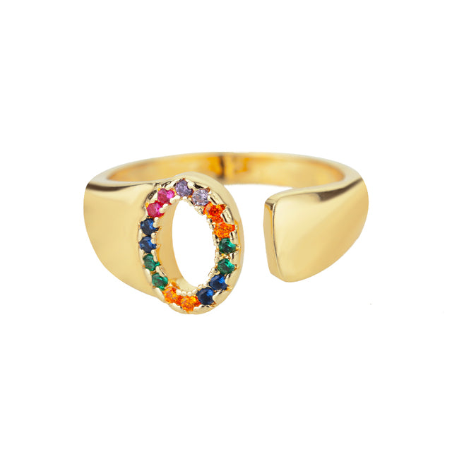 Colorful Zircon Women's Adjustable Vintage Ring Set