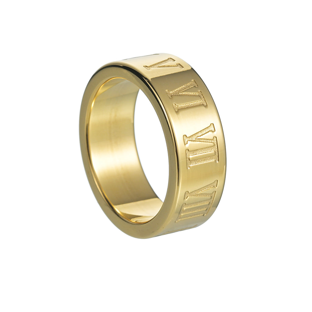 Roman Digital Titanium Steel Ring
