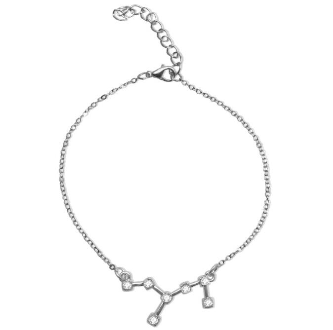 Zodiac Bracelet with Stylish Zircon Pendant