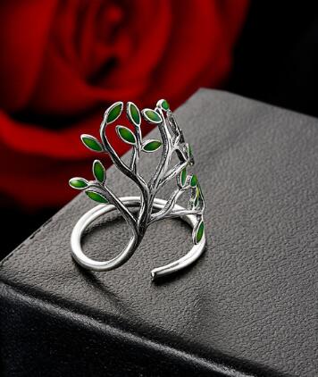 925 Silver Leaf Ring