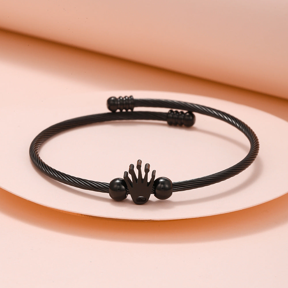 Crown Design Stainless Steel Bracelet