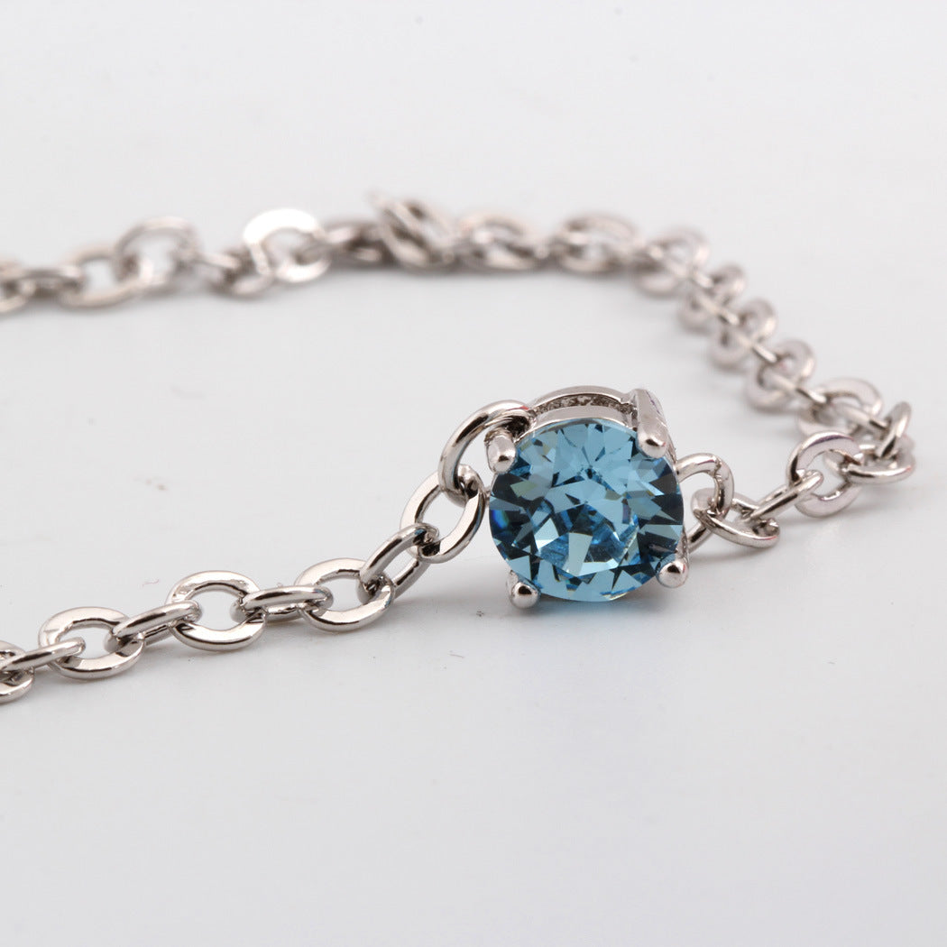 Austrian Crystal Platinum-Plated Bracelet for Women