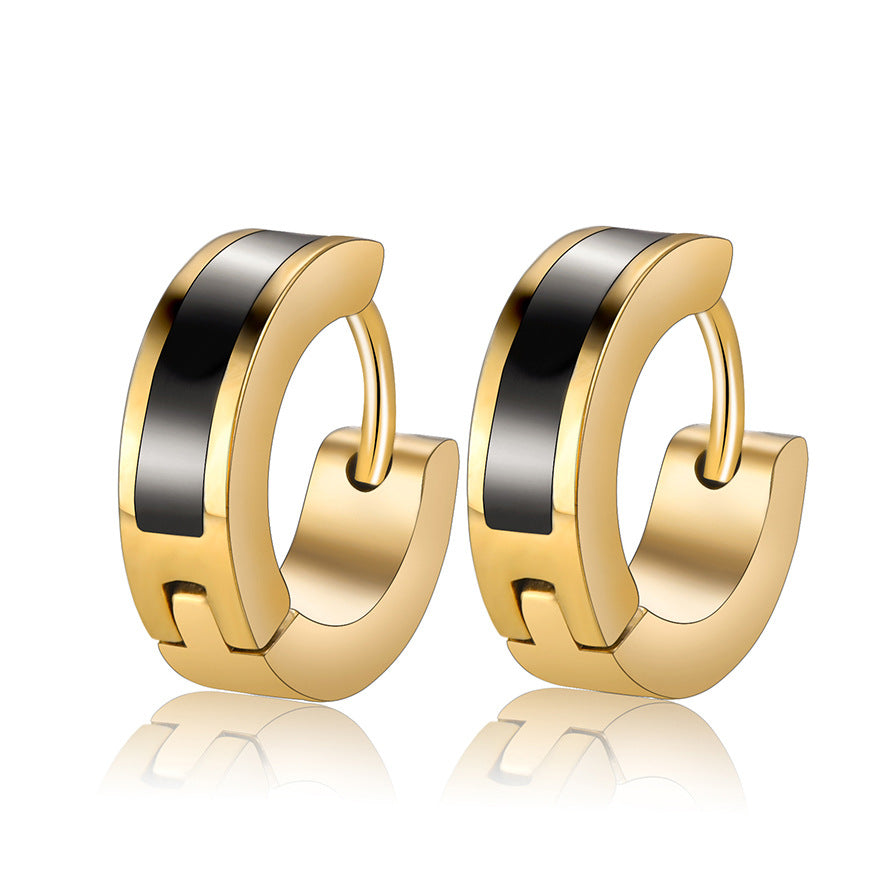Minimalist Vacuum Plated Titanium Steel Stud Earrings