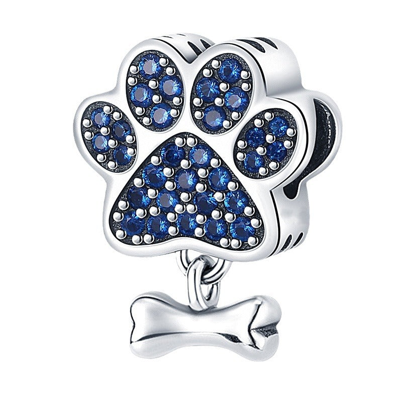 DIY Bead Bracelet Necklace Pet Paw Bone Charms