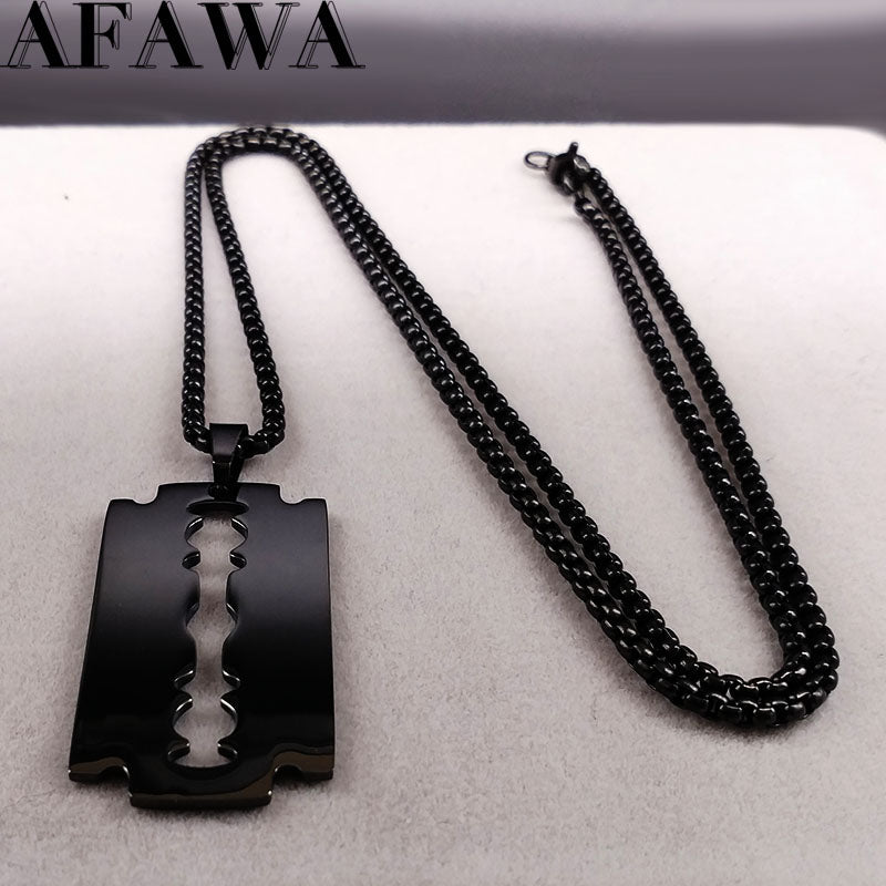 Retro Black Baida Titanium Steel Pendant Necklace