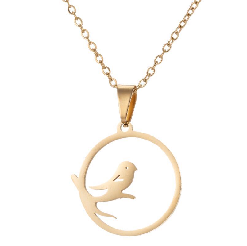 Spring Accessories Minimalist Stainless Steel Pendant Necklace