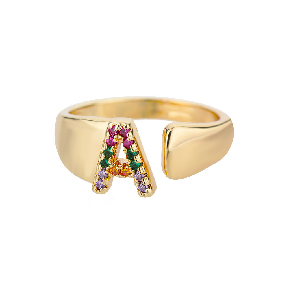 Colorful Zircon Women's Adjustable Vintage Ring Set