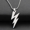 Punk Style Lightning Necklace with Stainless Steel Pendant