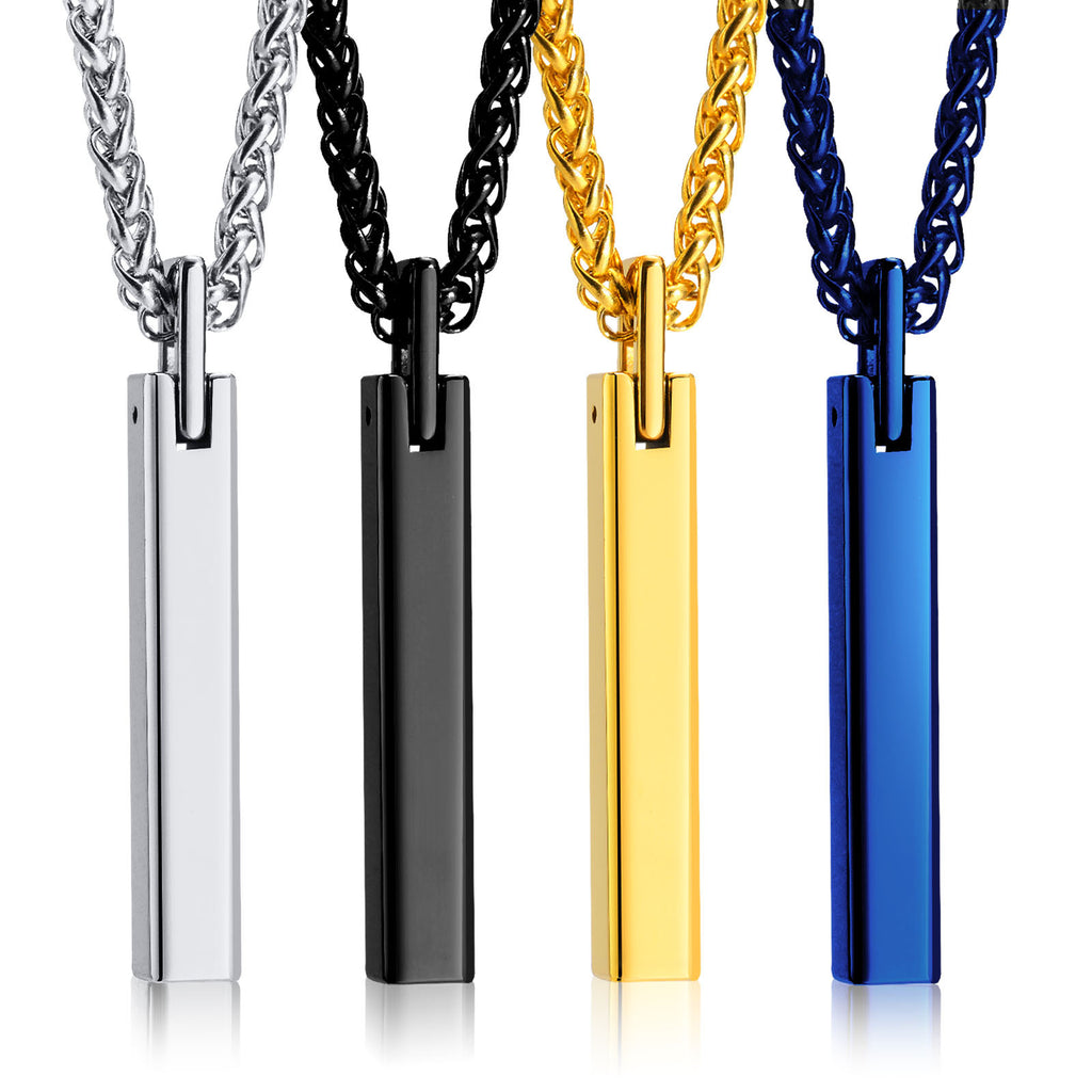Minimalist Men's Tungsten Steel Pendant Necklace PN-703