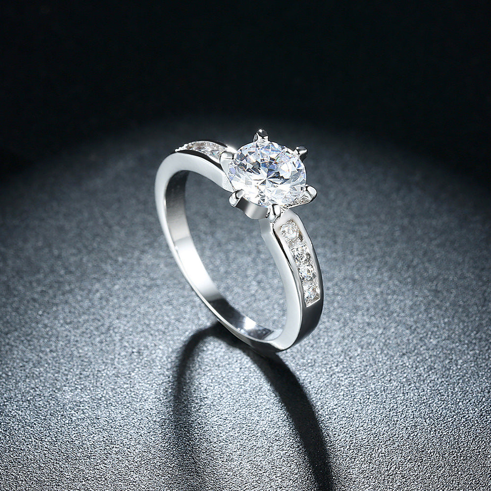 Platinum Six-Prong Ring Jewelry