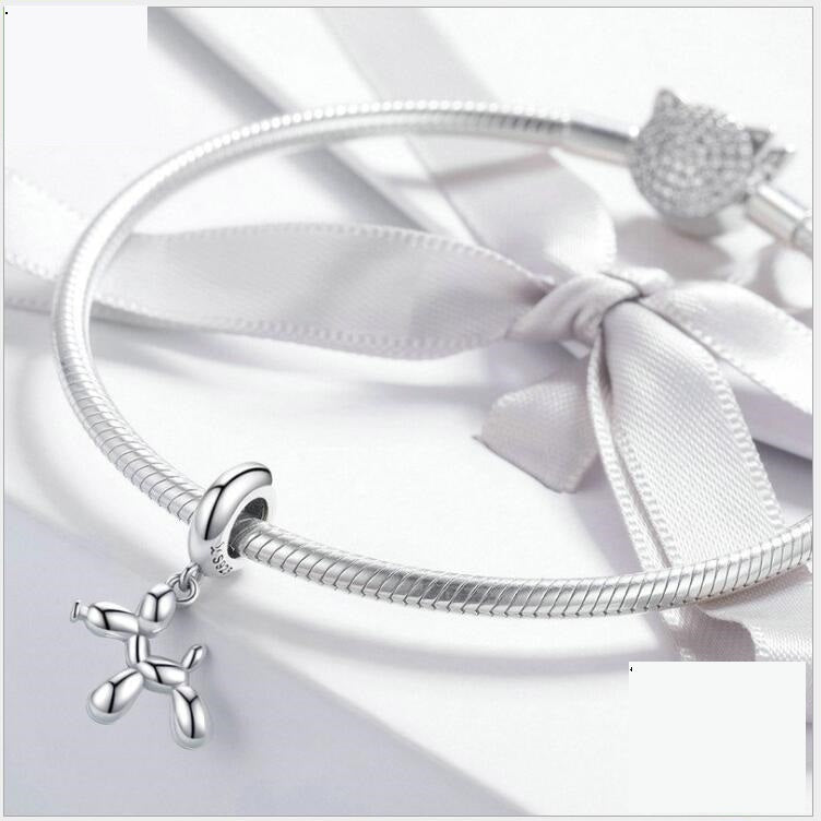 Cute Balloon Dog S925 Silver Pendant Jewelry Set