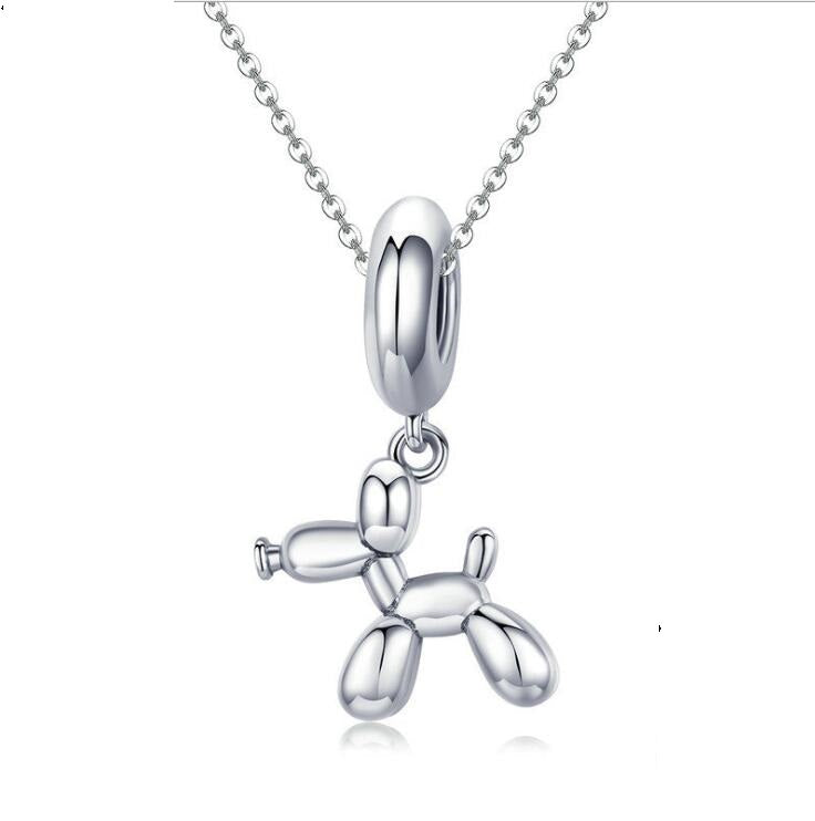 Cute Balloon Dog S925 Silver Pendant Jewelry Set