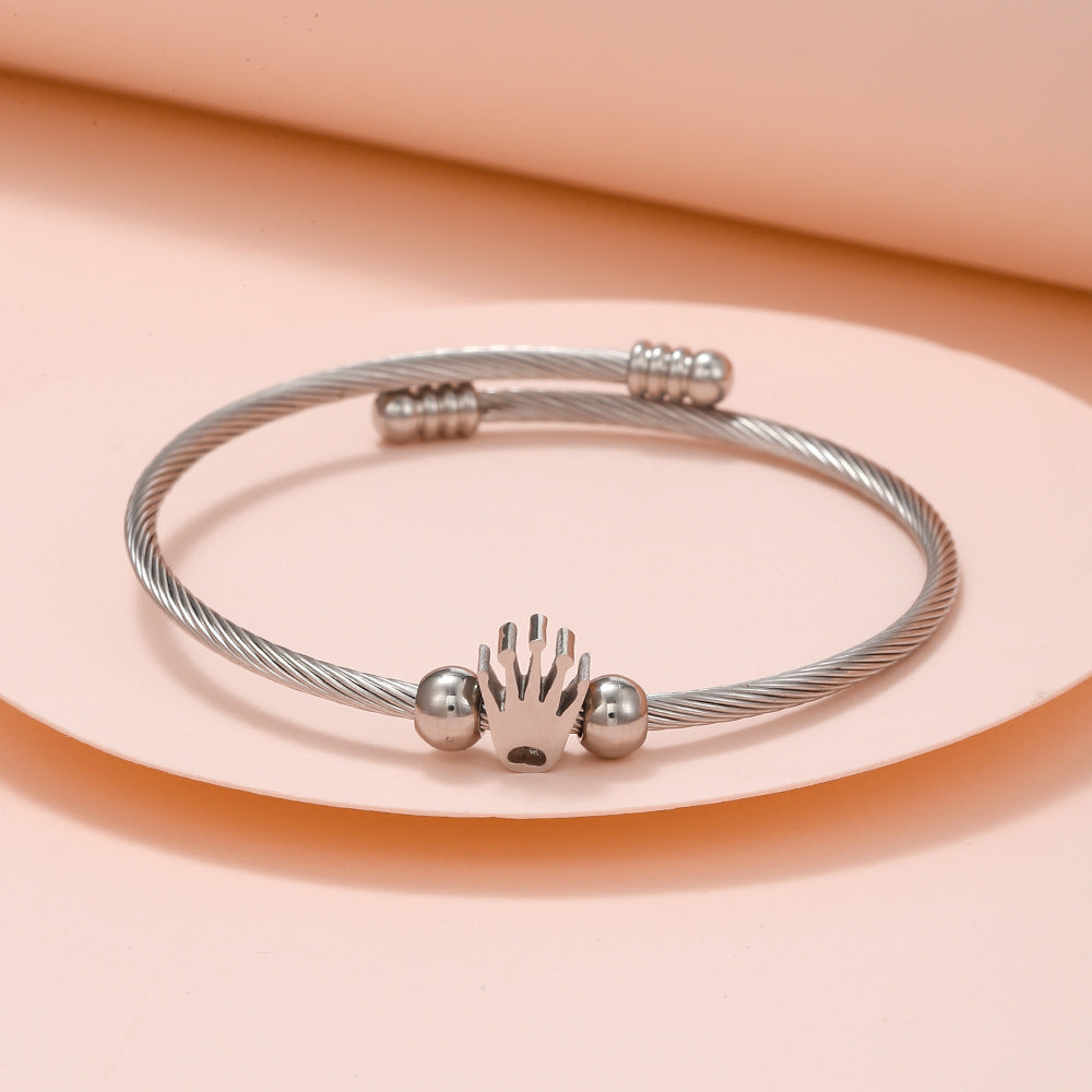 Crown Design Stainless Steel Bracelet