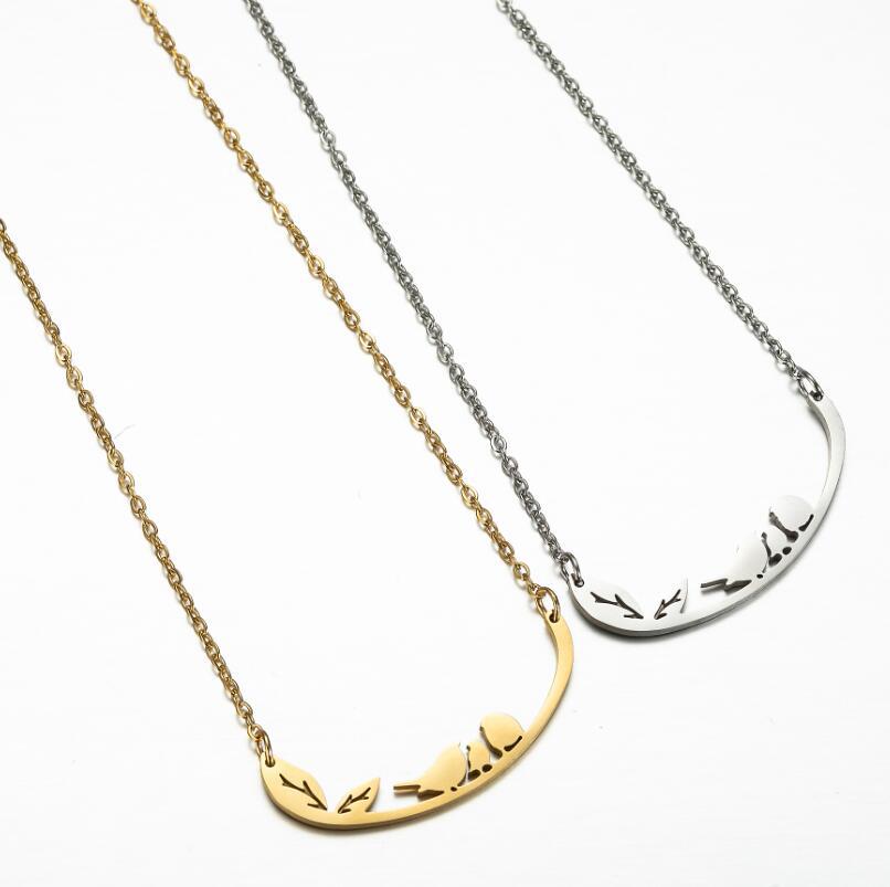 Spring Accessories Minimalist Stainless Steel Pendant Necklace