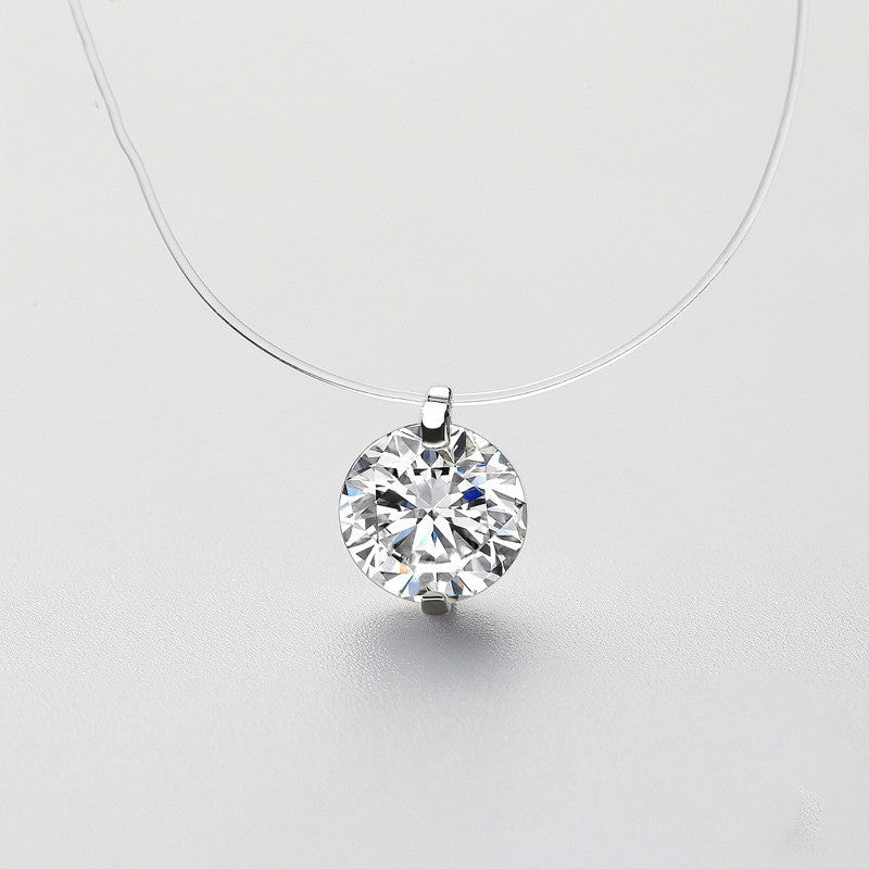 Korean Style Zircon Pendant Necklace for Women