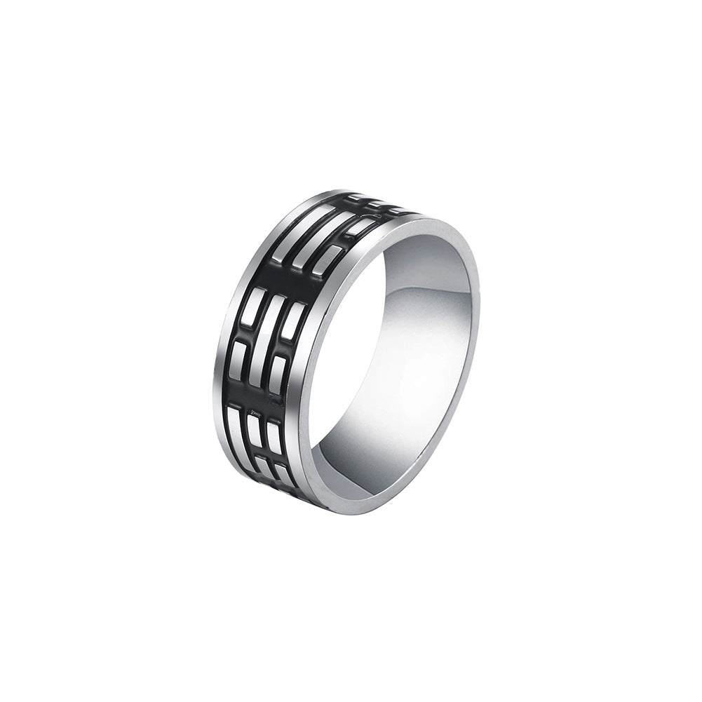 Men's Simple Personality Stainless Steel Titanium Ring