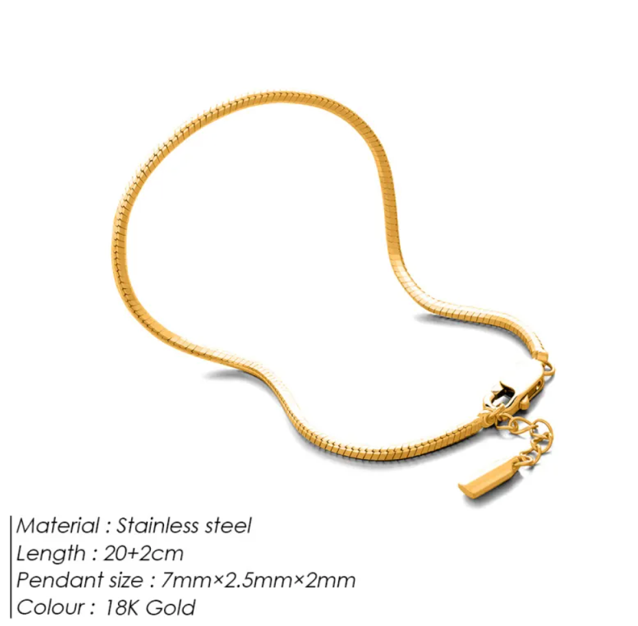 Octagonal Snake Bone Stainless Steel Bracelet