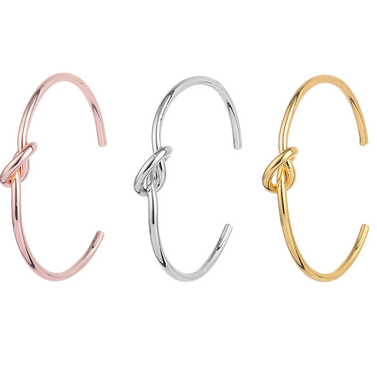 Open Knot Copper Bangle Bracelet