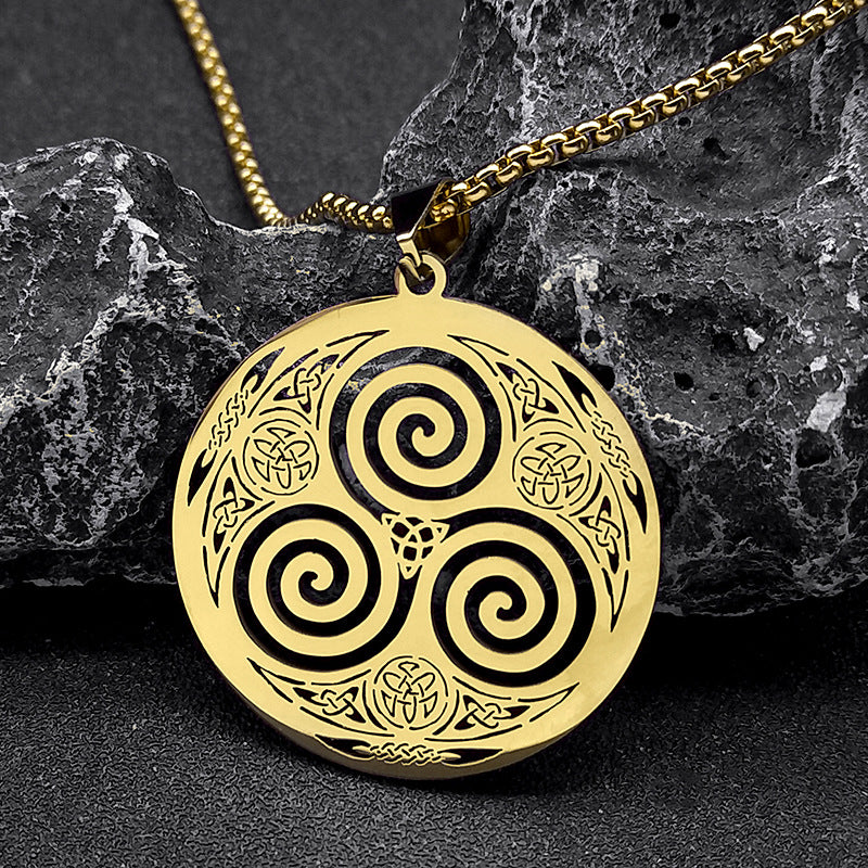 Men's Stainless Steel Pendant Box Chain Necklace